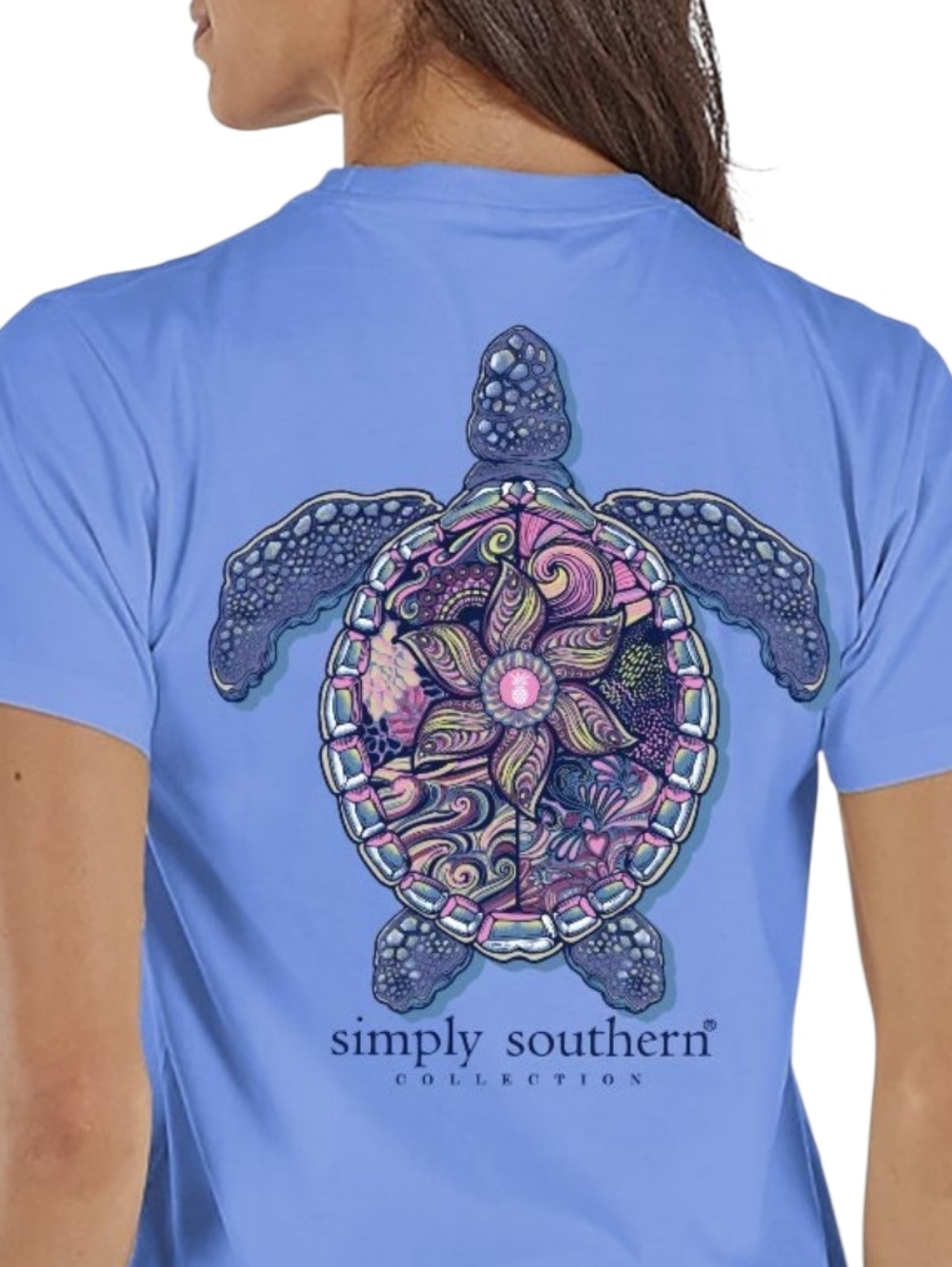 NWT Simply Southern Mandala Turtle Art Tracker Tshirt